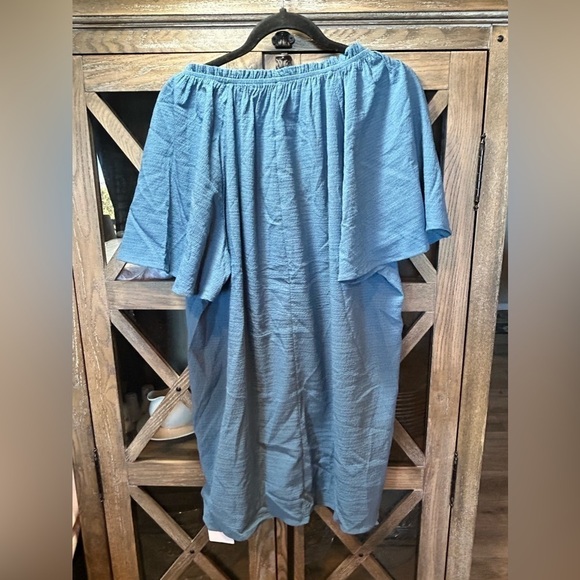 B2.03 NWT Bloomchic Textured Notched High Low Blouse/Tunic 12 - Picture 3 of 3